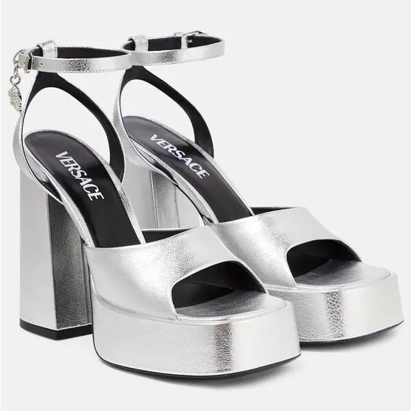 BNWT Versace Aevitas Leather Platform Sandals! - Picture 1 of 5